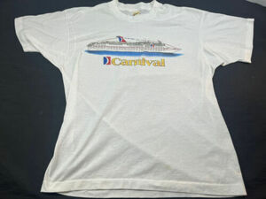 Vintage Carnival Cruise Ship Screen Stars Single Stitch Shirt XL Made in USA 海外 即決