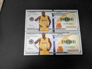 $1,000,000 24K Silver Foil Kobe Bryant Collectible Novelty Bill Lakers Y 海外 即決