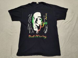 Vintage Bob Marley Kaya Man T Shirt Size Medium Black T-Shirt 海外 即決