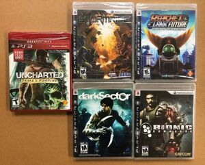 PS3 Game Lot 5 Games Uncharted, Dark Sector, Bionic Command All Sealed 海外 即決