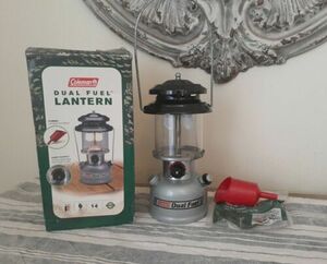 Vintage Coleman Dual Fuel Lantern Model 285-700 With Box, Funnel 04/2003 海外 即決