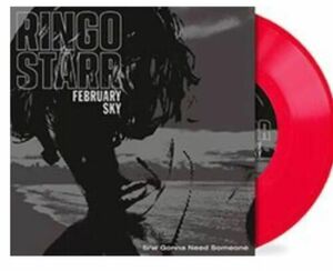 Ringo Starr / Beatles Unopened RARE AMOEBA EXCLUSIVE 7" RED VINYL February Sky 海外 即決