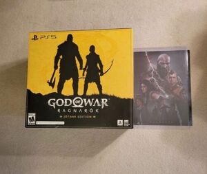 God of War: Ragnarok Jotnar Edition For PlayStation 5 and autographed poster 海外 即決