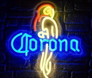 Corona Cerveza Parrot LED Lighted Sign 13 x 12 Man Cave Beer Sign 海外 即決