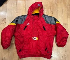 Pro Line Starter 1/4 Zip Kansas City Chiefs Jacket Coat XL Pullover 海外 即決