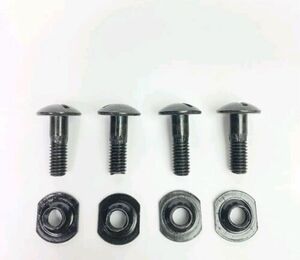 19mm ACH w/ RAILS HELMET HARDWARE SET 4-POINT CHINSTRAP SCREW BOLT & NUT 4pk New 海外 即決