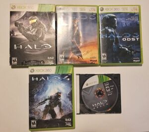 Halo Bundle Xbox 360 Halo 3, ODST, Halo 4, Reach, Anniversary Lot Of 5 Games 海外 即決
