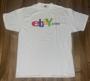 Vintage 90s eBay Promo T Shirt Spell Out USA Mens Sz XL Dunk Colorful Oneita 海外 即決