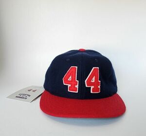 Atlanta Braves Hank Aaron 44 Ebbets Field Vintage Authentic Hat Cap | Strapback 海外 即決