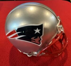 New England Patriots Riddell Mini Helmet Silver Desk Great For Autographs 海外 即決