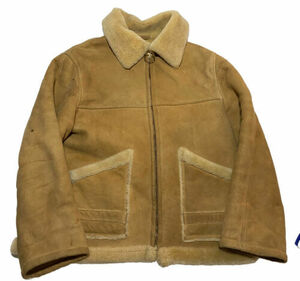 Vintage Woolrich Shearling Sheepskin Full Zip Coat Size 44 W3 海外 即決
