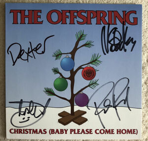 The Offspring Christmas (Baby Please Come Home) Signed Etched Red 45 Vinyl /300 海外 即決