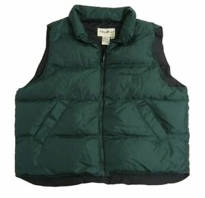 Eddie Bauer Men's XL Goose Down Puffer Zip Vest Jacket Green 海外 即決