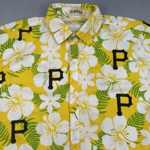 Pittsburgh Pirates Shirt Mens XL Hawaiian All Over Print Aloha Island Tropical 海外 即決