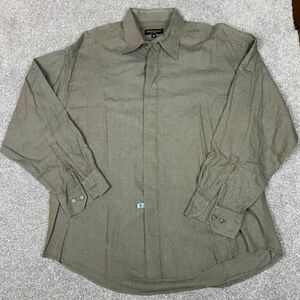 Yves Saint Laurent Shirt Mens XL Green ? Dress Button Up Long Sleeve Casual VTG 海外 即決