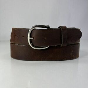 Silver Creek Brown Genuine Leather Work Belt - Made in USA - Men's Size 36 海外 即決