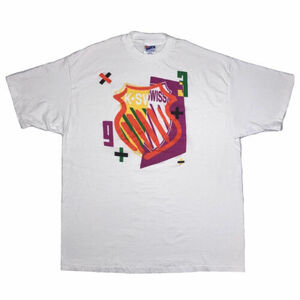 Vtg T-Shirt K Swiss New Orleans 1993 Hoop Classic Hanes Beefy-T Single Stitch XL 海外 即決