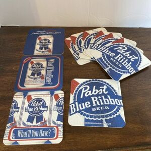 Lot of 10 2006 PABST Blue Ribbon Beer Coasters Double-Sided 3 7/8” Never Used 海外 即決