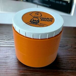 Vintage Charlie Brown Peanuts Thermos Insulated Jar Soup Container 1960s Lunch 海外 即決