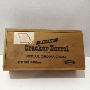 Vintage Wooden Kraft Cheese Box Sharp Cheddar Safety Springfield Mo. 1978 海外 即決