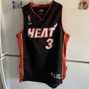 Vintage Reebok Dwyane Wade Miami Heat Black Basketball Youth Size M 海外 即決