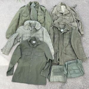 Vintage 40’s-70’s US Military Jacket and Pants Lot of 7 Green Army M-1943 OG 107 海外 即決