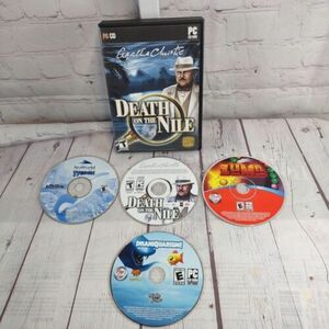 4 PC CD-ROM Games Death on the Nile SeaWorld Tycoon Insaniquarium Zuma - No Case 海外 即決
