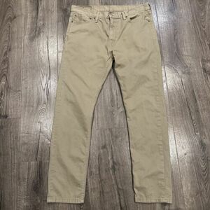 Levi's 510 Tan Khaki Skinny Straight Leg Pants Men's Size 36x30 Measure Cotton 海外 即決