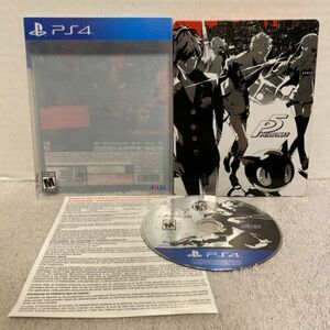 Persona 5 Steelbook Playstation 4 PS4 RPG JRPG Action Strategy Game Tested Works 海外 即決