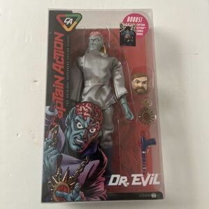 CAPTAIN ACTION 12” DR EVIL POSEABLE FIGURE DOLL MARVEL 1/6 SCALE NIB 2012 海外 即決