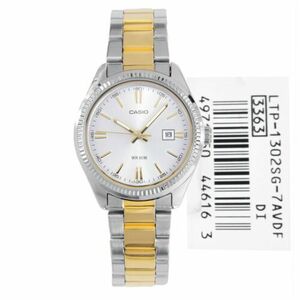 Casio Enticer Women's White Dial Two Tone Analog Wrist Watch LTP-1302SG-7AVDF 海外 即決