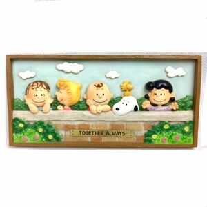 Peanuts Snoopy Town Resin Together Always Best Friends Plaque Placard UFS 8.5" 海外 即決
