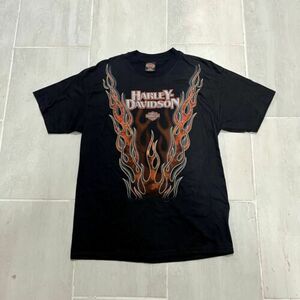 Vintage 1999 Flaming Las Vegas Harley Davidson Shirt Size large Made In USA 海外 即決