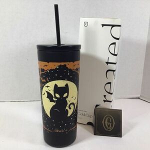 Gideon's Bakehouse Orange Logo Black Cat Tumbler Stainless Steel 24 oz NEW 海外 即決