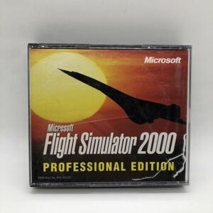 Microsoft Flight Simulator 2000 Professional Edition (PC, 1999) Discs With Case 海外 即決