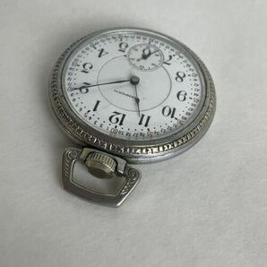 Antique Hampden Pocket Watch No 108 17 Jewel Silver Tone Works RUNS Great 海外 即決の画像4