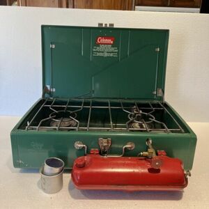 Vintage Coleman Portable 2 Burner Camp Stove 413G 海外 即決