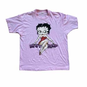 Vintage Pink 90s Betty Boop Screen Stars T- Shirt Size XL 海外 即決