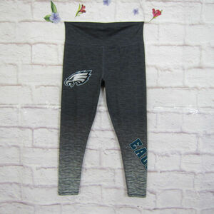 NFL Team Apparel Gray Space Dye Philadelphia Eagles Football Leggings size L 海外 即決