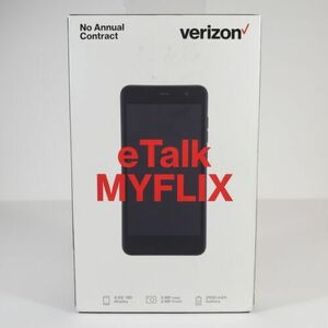 Verizon Prepaid Kazuna eTalk MyFlix 4.95” HD Display 5MP Camera 16GB - Black 海外 即決