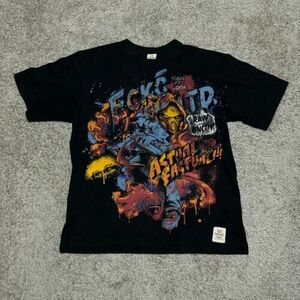 Vintage Y2K Ecko Unltd All Over Print Graffiti Shirt Spray Paint Affliction XL 海外 即決