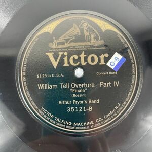 William Tell Overture Part IV Finale Arthur Pryor's Band 10” Record Victor Black 海外 即決