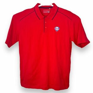 Philadelphia Phillies Polo Shirt Cutter & Buck Red Mens XL Baseball MLB 海外 即決