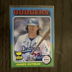 2024 Topps Heritage James Outman Rookie Gold Cup #413 Los Angeles Dodgers 海外 即決