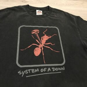 Vintage System Of A Down Ant & Nail T Shirt Sz L Nu Metal Y2k 90s Band Hardcore 海外 即決