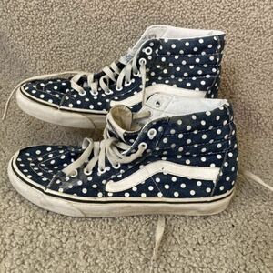 バンズ Hi Top Denim Polka Dot スケート シューズ Men’s 8 Women’s 9.5 海外 即決