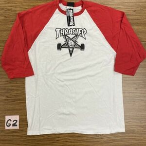 Vintage Men’s XL Thrasher Baseball Tee Shirt Raglan Red Vtg 00s 90s Skate 海外 即決