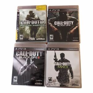 Call of Duty Black Ops 1 & 2, Modern Warfare 1 & 3 PlayStation 3 PS3 Bundle Lot 海外 即決