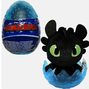 NEW - How To Train Your Dragon The Hidden World Egg Toothless Blue Egg 3” Plush 海外 即決