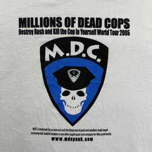 Vtg Millions of Dead Cops Shirt Mens XL White Hardcore American Punk Rock Skater 海外 即決